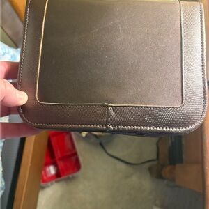 Leather Crossbody Bag in Dark Brown - Classic Minimalist